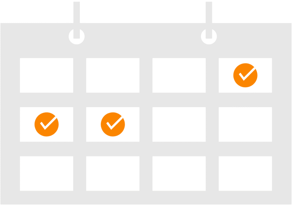 Calendrier d'actions.