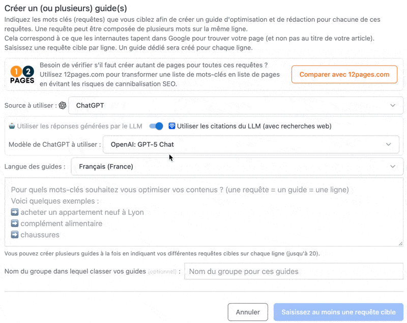 Choix du modèle IA pour l'optimisation de contenu dans SERPmantics
