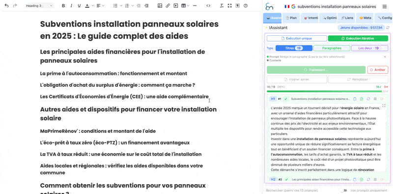 Utilisez l'IA avec l'IAssistant SERPmantics